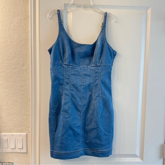 No Boundaries Denim Blue Mini Dress - Picture 1 of 4